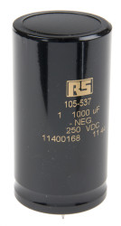 Kondensator 1000μF 250V dc Montaż na płytce drukowanej KEMET 40 x 75mm