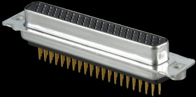 164A17239X D-SUB socket, high density, 62-pin, print, twisted