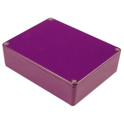Hammond 1590BBPR Aluminium &#x27;Stomp Box&#x27; Enclosure Purple (119 x 94 x 34mm)