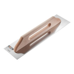 Paca nierdzewna gładka, rączka drewniana 130 Х 480 mm (100-093)