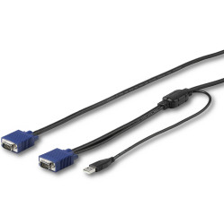 Kabel KVM, dł. 1.8m, VGA - USB A; VGA, kolor: Czarny, StarTech.com