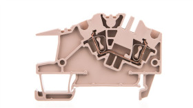 Złączka Szynowa Szeregowa 2-Przewodowa Sprężynowa 2,5Mm2 Beżowa Zdu 2.5 S...