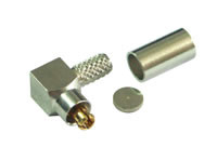 Złącze MCCard kątowe, zaciskane na RG174