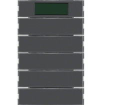 BERKER K.1 Przycisk pięciokrotny z regulacją temperatury i wyświetlaczem antracyt 75665775 HAGER