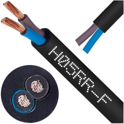 Przewód w gumie H05RR-F / OW 2x1 300/500V Elektrokabel /50m/