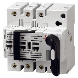 Rozłącznik z bezpiecznikami 3 32A 10 x 38mm Przełączniki kombinowane bezpieczników Socomec FUSERBLOC