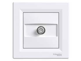 ASFORA Gniazdo antenowe SAT przelotowe (4dB) białe z ramką EPH3700221 SCHNEIDER ELECTRIC