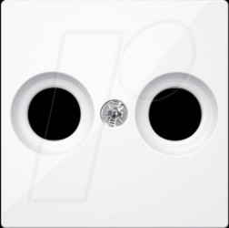 MEG4122-0325 Central plate for aerial sockets - System M, active white, gloss