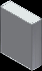 Aluminum Profile enclosure, (L x W x H) 210 x 167 x 53 mm, silver (RAL 9002), IP54, TEKAL 42.31