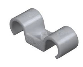 Uchwyt plastikowy do rurek instalacyjnych, podwójny, posadzkowy, wzmoniony PA, średnica 16 mm R-SC40-PCD-16 /60szt./