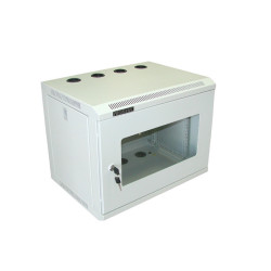 Szafa Rack 19" wisząca ECO 8U 540x400 RAL7035 szkło