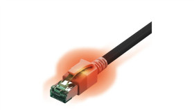 Kabel Sacon S/Ftp Cat.6A (Klasa Ea), Lsoh, Zwart, 1 M