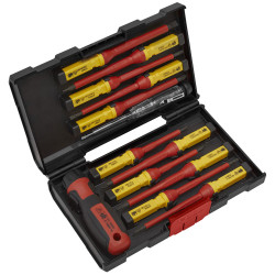 Sealey AK6128 Screwdriver Set 13pc Interchangeable - VDE Approved