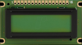 DEM 08171 SYH-LY LCD module, 1x8, H:7.9mm, ge/gn, w.Bel.