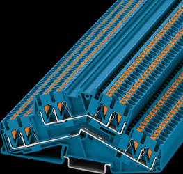 3210610 Double-deck terminal block, PTTBS 2.5 Quattro, blue