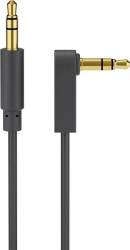 Kabel łączący audio AUX, 3,5 mm stereo 3-pinowy, cienki, CU, kątowy - Długość kabla 0.5 m