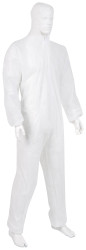 medical care & serve 1005176 Jednorazowy kombinezon ochronny EXTRA LARGE XXL Rozmiar ubrania: XXL biały