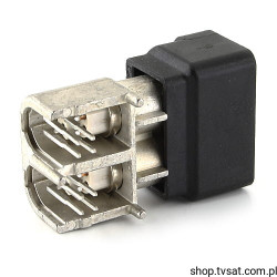D4S20W-40MA5-A RIGHT ANGLE PLUG PCB BLACK THT ROSENBERGE