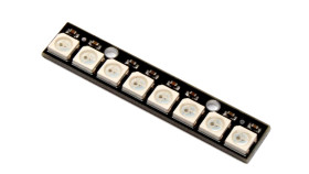 Linijka 8 diod RGB WS2812B - gęstsze rozmieszczenie