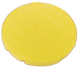 Button plate, round, yellow, for pushbutton, 216425