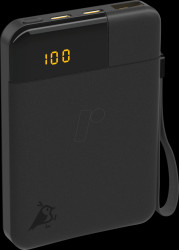 AQPBPBIB5BBK935 Power bank, 5000 mAh, 12 W, 1x USB-A, 2x USB-C, black