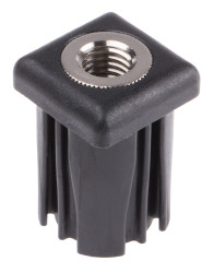 Wkładka gwintowana do rury, profil: Kwadrat, 30 x 30 x 43mm, M12