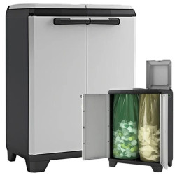 Szafka do segregacji odpadów SPLIT PREMIUM szary/czarny 240623 KETER