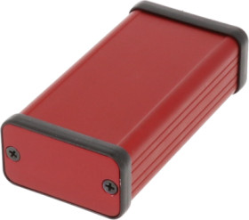 Aluminum enclosure, (L x W x H) 80 x 45 x 25 mm, red, IP54, 1455D801RD