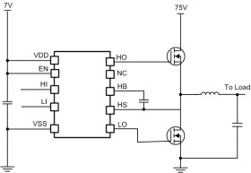 2.6-A, 110-V half bridge gate driver with enable and interlock
