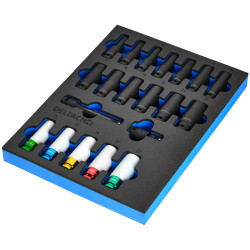 Bunker 29717 Impact Socket Set in EVA Foam Inlay, 1/2&quot; (20 Piece)