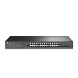 Switch 19 RACK 24x port RJ45 (PoE+ Gigabit Ethernet 1000Mb/s) + 4x port SFP+ (10Gb/s) przełącznik zarządzalny L2+ TP-Link TL