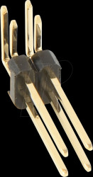 947-17-004-00 Pin header RM 2.54mm, angled, 2-row, 4-pin