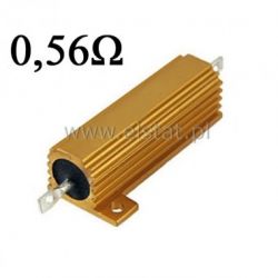 Rezystor drutowy 0,56 Ohm 100W z radiatorem