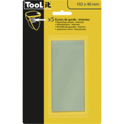 GYS 040830 TECHNO 11 Welder&#x27;s Hard Hat Visors 5 Inner Discs 102x40mm