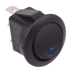 Blue LED Round Rocker Switch 12V SPST