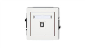 Deco Mechanizm Gniazda Pojedynczego Usb A-B 2.0, Biały Mat 25Dgusb-3