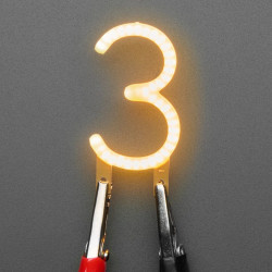 Number LED Filament - Warm White "3"