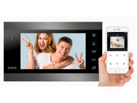 Monitor "EURA" VDA-00C5 czarny LCD 7'' AHD WiFi pamięć obrazów MASTER OD VDP-00C5 C53A100 EURA-TECH