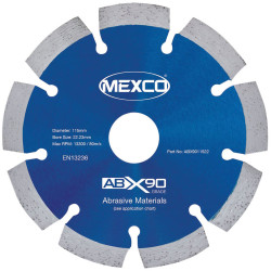 MEXCO ABX9011522 Abrasive Materials X90 Grade Diamond Blade 115 x 22mm