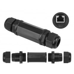 Łącznik Mufa RJ45 STP kat.6 IP68 wodoodporny