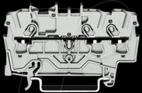 2002-1301 3-conductor feed-through terminal, 24 A 0.25 - 2.5 mm² grey