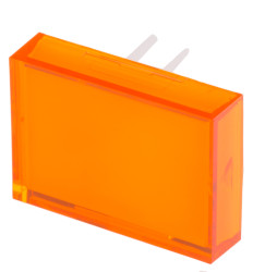 Klosz lampek do przycisku kształt: Prostokątny Pomarańczowy Soczewka RS PRO 21.4 x 15.2 x 14.3mm