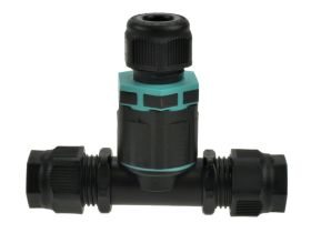 Złącze; Teetube; THB.390.F3A.1; 3 tory; kątowe 90°; śrubowy; 0,5÷1,5mm2; 7-10,5mm; na przewód; skręcane; IP68; 32A; 450V; Techno