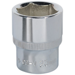 Sealey SP1223 Walldrive&#xAE; Socket 23mm 1/2&quot;sq Drive Fully Polished