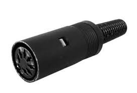 DIN 7-pin Socket for Cable, Soldered