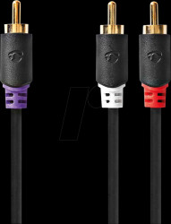 CABW24000AT30 Cinch subwoofer cable, Cinch plug > 2x plug, 3 m