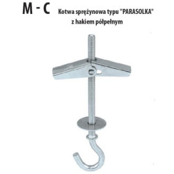 Kotwa PARASOLKA M4x75 C hak WM 50szt