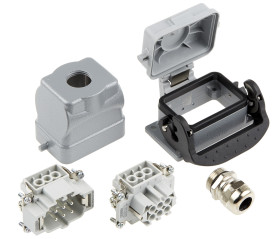 Zestaw złączy dużej mocy 6-pinowe Phoenix Contact 16A 500 V Żeńskie, męskie M20