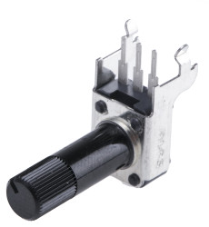 Potencjometr węglowy 10kΩ typ Obrotowy Alps Alpine średnica wału 6 mm 0.05W Montaż panelowy, Przewlekany