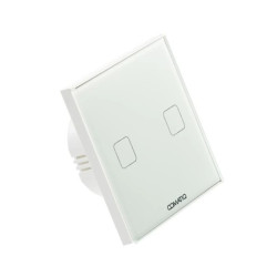 Wyłącznik dotykowy szklany panel sterujący DALI-2 IQswitch.102 biały Comatiq
